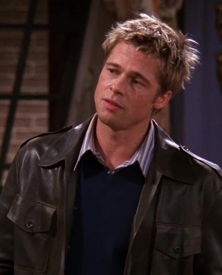 Brad Pitt Friends Season 8 Leather Jacket