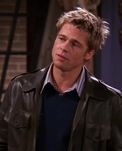 Brad Pitt Friends Season 8 Leather Jacket