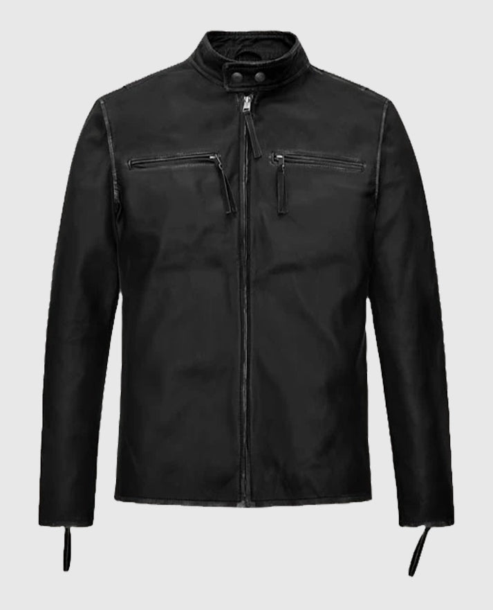 Bradley Cooper Burnt Black Leather Jacket