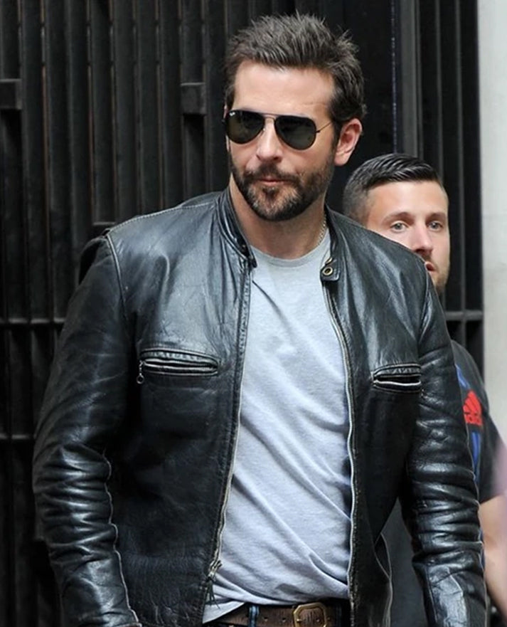 Bradley Cooper Burnt Leather Jacket