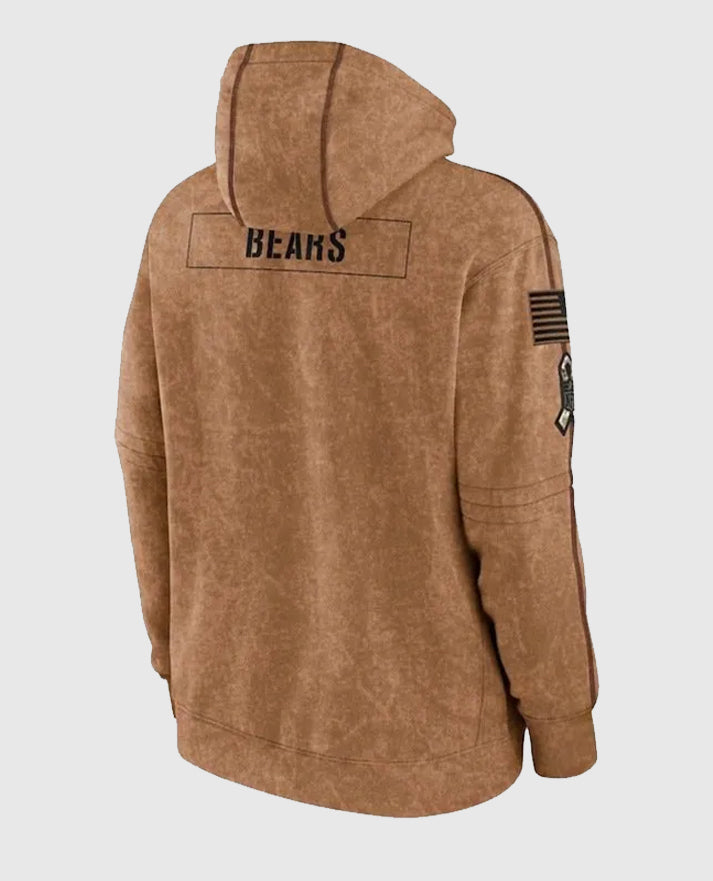 Chicago Bears Salute To Service Club Brown Hoodie