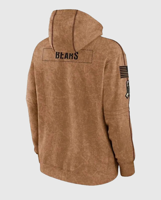 Chicago Bears Salute To Service Club Brown Hoodie
