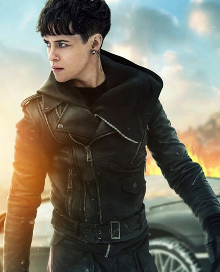 Claire Foy The Girl in the Spider's Web Leather Jacket