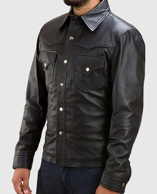 David Morrissey Leather jacket