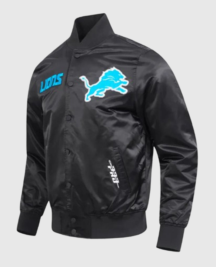 Detroit Lions Souvenir Satin Black Jacket