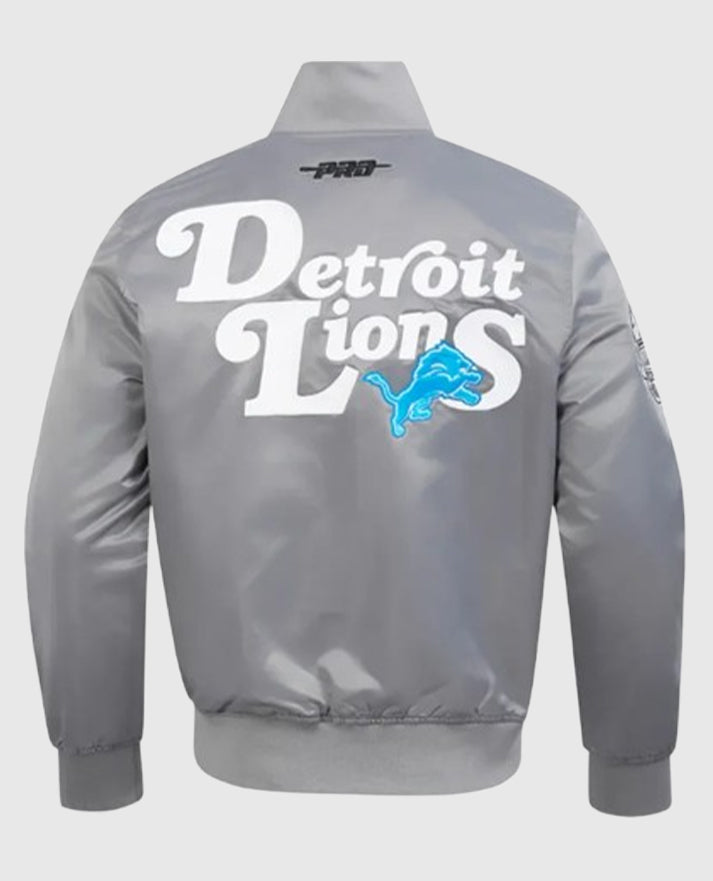 Detroit Lions Souvenir Silver Jacket