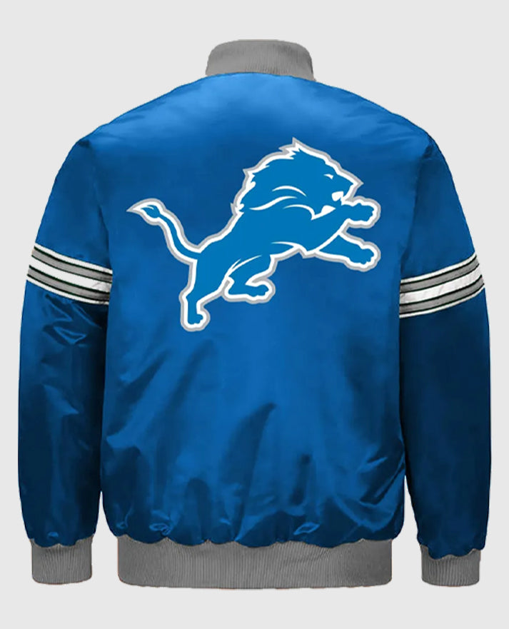 Detroit Lions Striped Blue Jacket