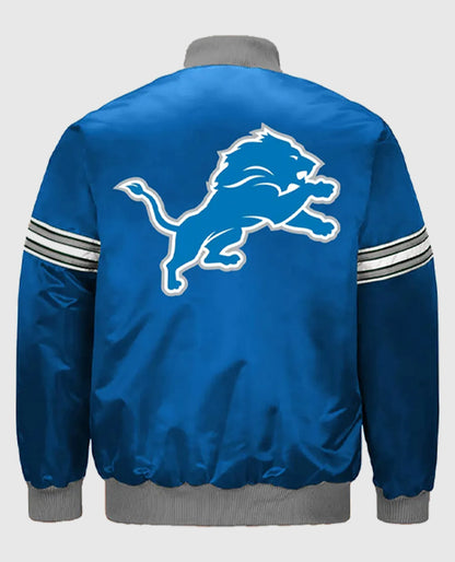 Detroit Lions Striped Blue Jacket