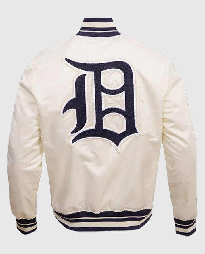 Detroit Tigers Retro Classic Rib White Jacket