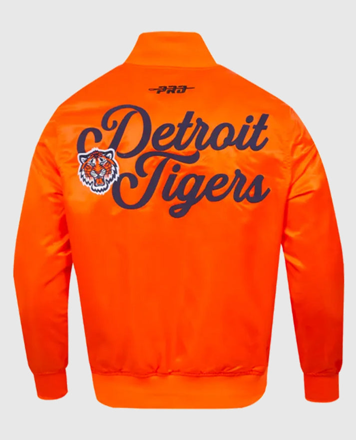 Detroit Tigers Souvenir Orange Satin Jacket