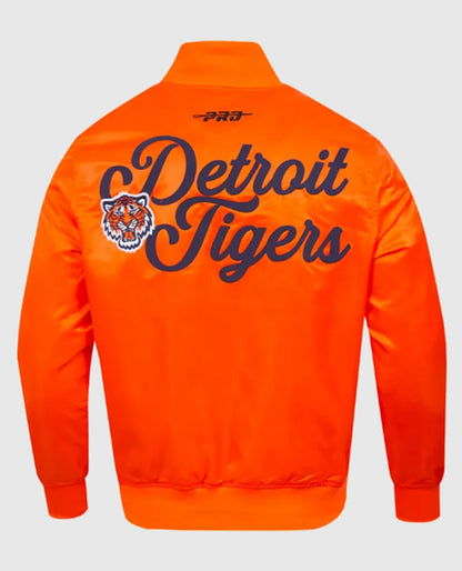 Detroit Tigers Souvenir Orange Satin Jacket