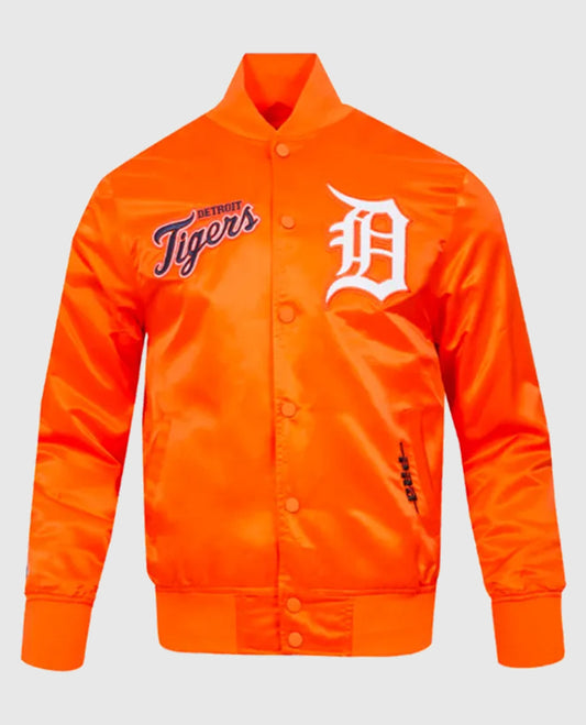 Detroit Tigers Souvenir Satin Orange Jacket