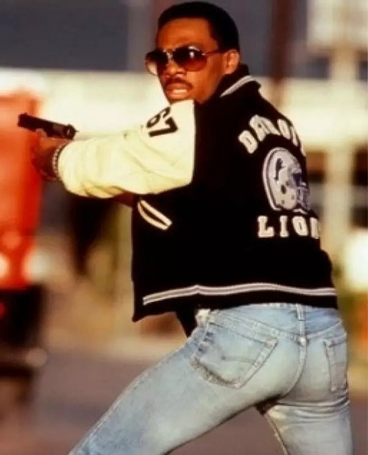 Eddie Murphy Beverly Hills Cop Black Bomber Varsity Jacket