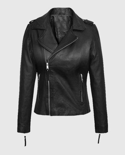 Elsa Pataky Biker Black Leather Jacket