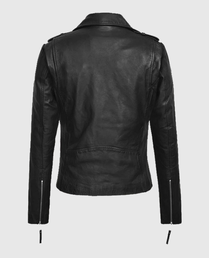 Elsa Pataky Black Biker Leather Jacket