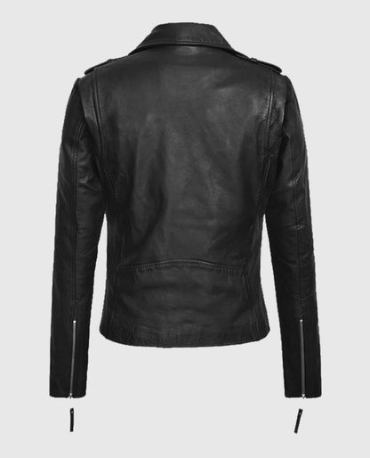 Elsa Pataky Black Biker Leather Jacket