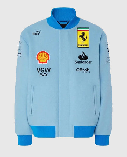 Ferrari Blue Miami Grand Prix Fleece Jacket
