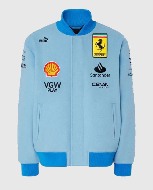 Ferrari Blue Miami Grand Prix Fleece Jacket