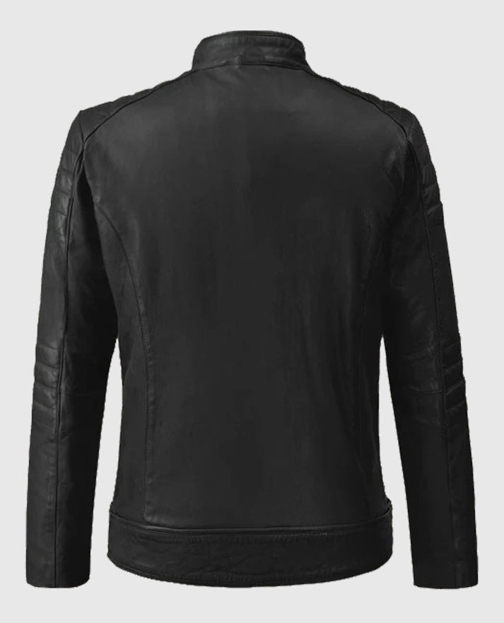 Firefly Biker Black Leather Jacket for Men