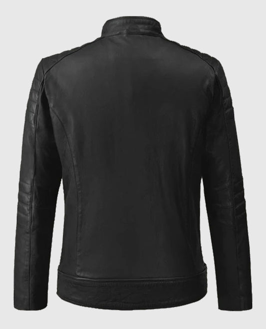 Firefly Biker Black Leather Jacket for Men