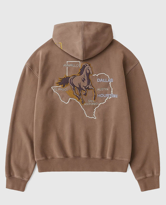 Gap Texas Brown Unisex Brown Hoodie