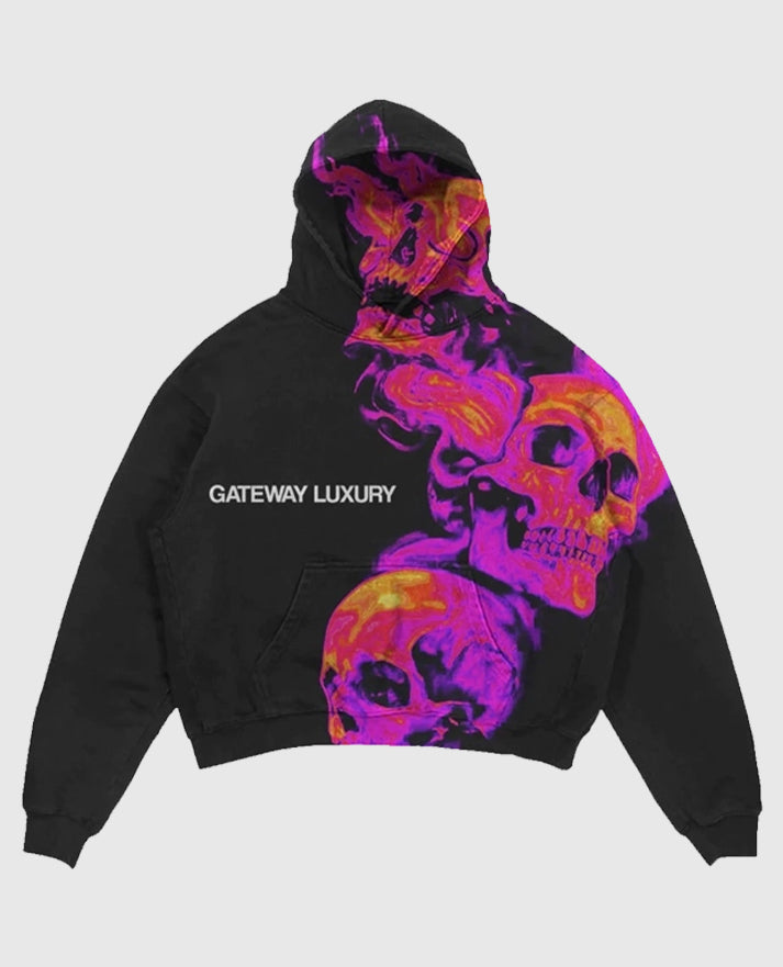 Gateway Luxury Skully Black  Hoodie