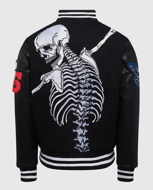 Godspeed Skull Rod Halloween Black Varsity Jacket