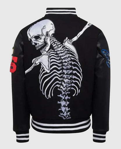 Godspeed Skull Rod Halloween Black Varsity Jacket