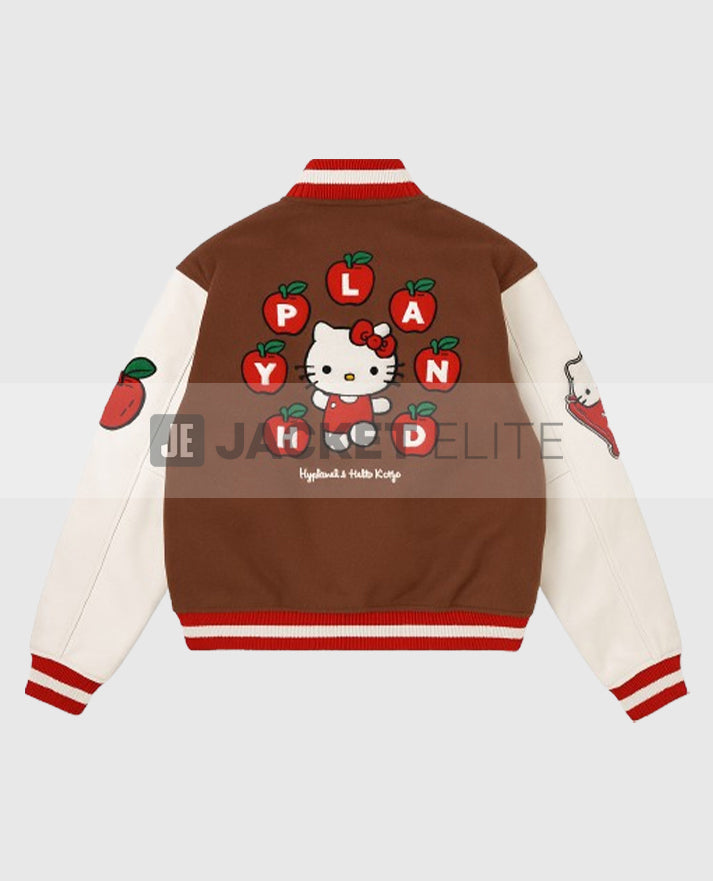 Hello Kitty Brown Varsity Jacket