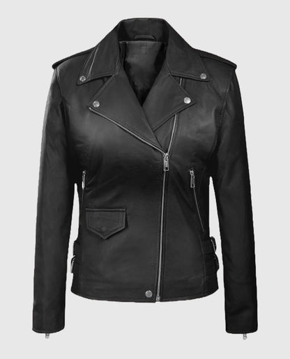 Hilary Duff Biker Leather Jacket