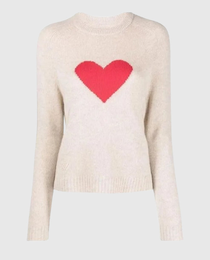 Hoda Kotb Heart Grey Sweater