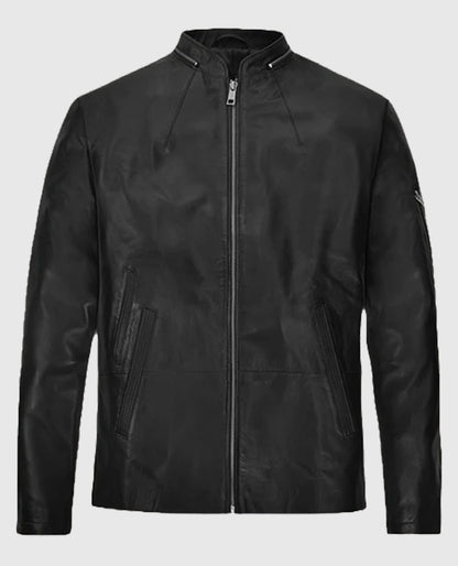 Ian Somerhalder Leather Black Jacket