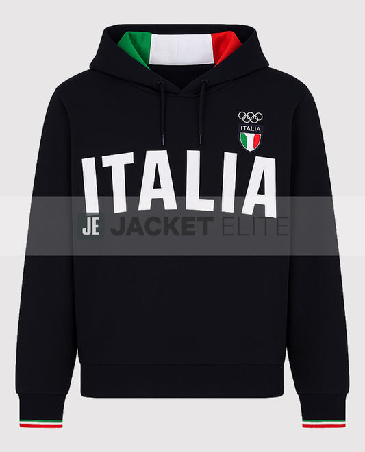 Italia Olympic Black Hoodie