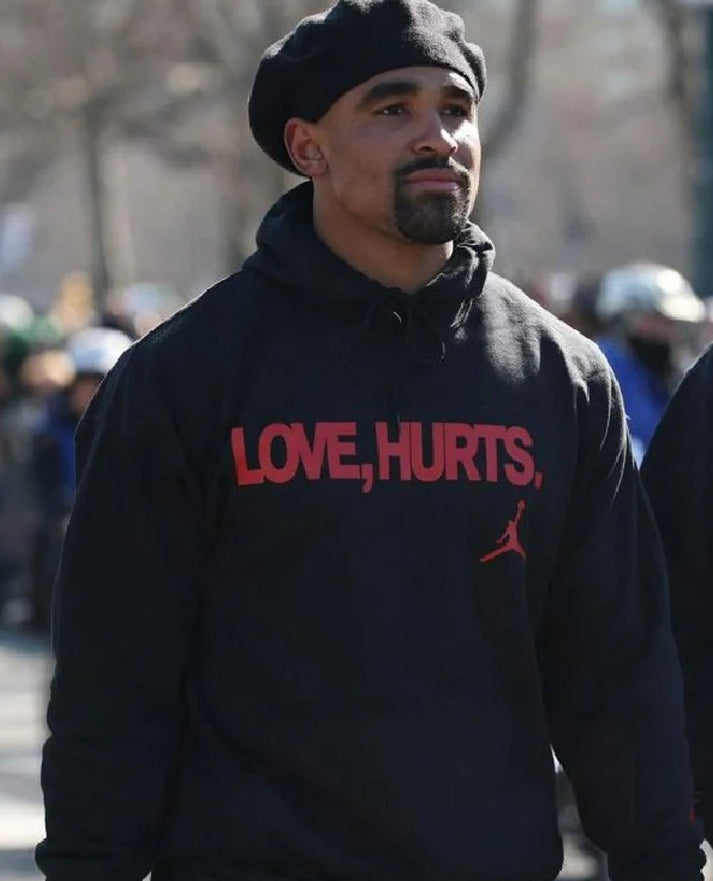 Jalen Hurts Love Hurts Black Hoodie