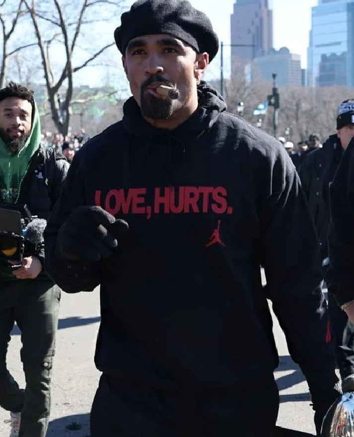 Jalen Hurts Love Hurts Fleece Black Hoodie