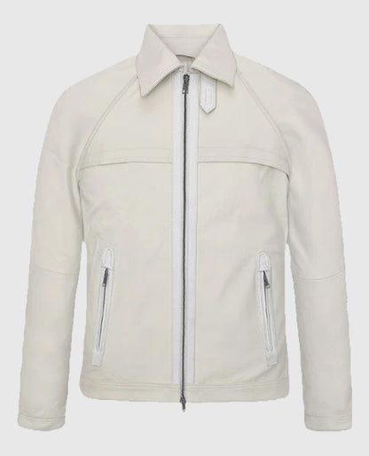 Jason Statham Fast X White Leather Jacket