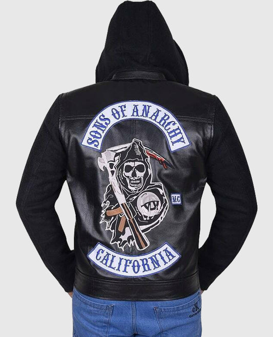 Jax Teller Sons of Anarchy Hooded Leather Jacket