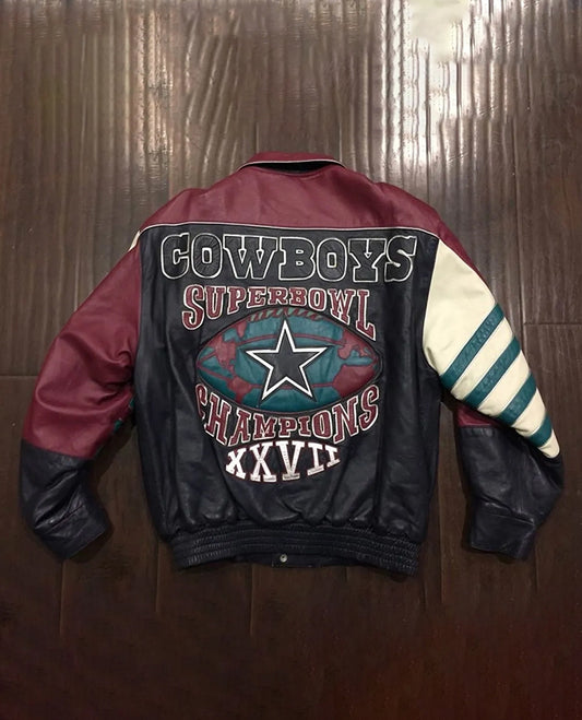Jeff Hamliton Dallas super bowl Cowboy Leather jacket