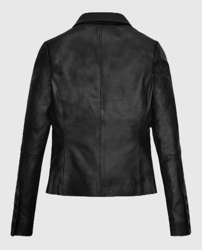 Jenna Ortega Wednesday Leather Black Jacket