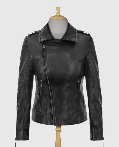 Jennifer Aniston Biker Black Leather Jacket