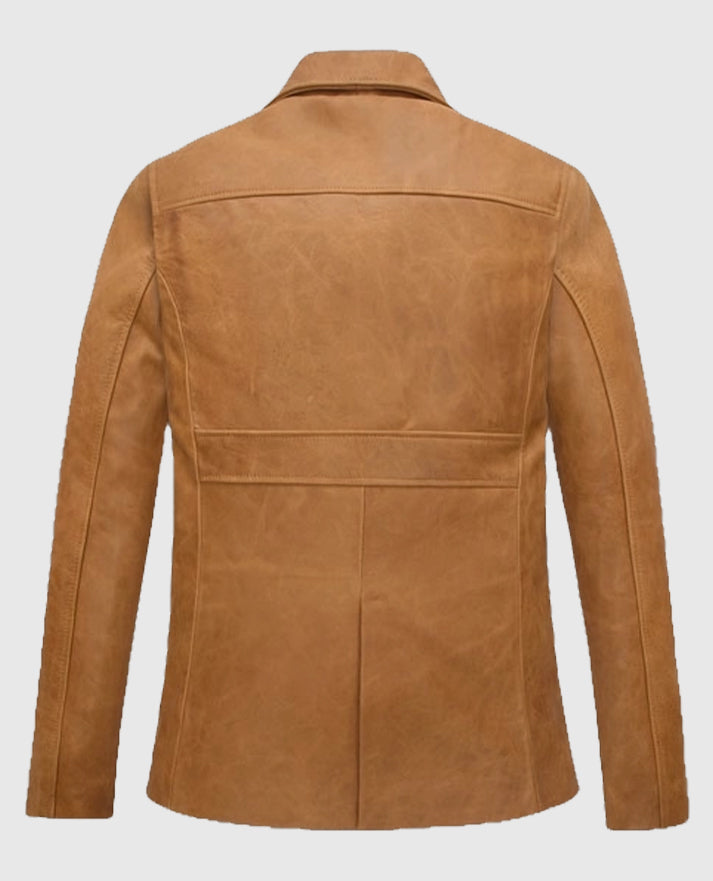 Jennifer Aniston Friends Season 5 Leather Brown Blazer