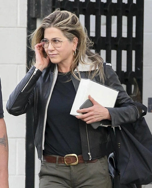 Jennifer Aniston Leather Black Jacket