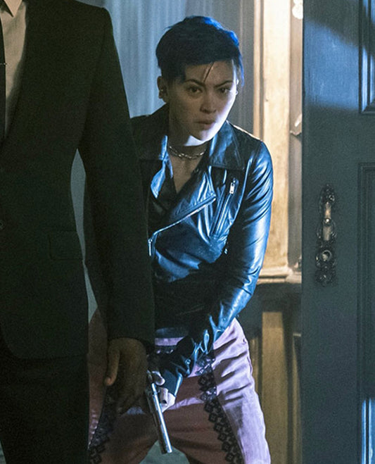 Jessica Henwick The Matrix Resurrections Biker Leather Jacket