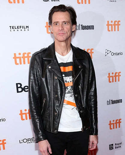 Jim Carrey Black Leather Jacket