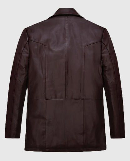 Johnny Depp Donnie Brasco Brown Leather Blazer