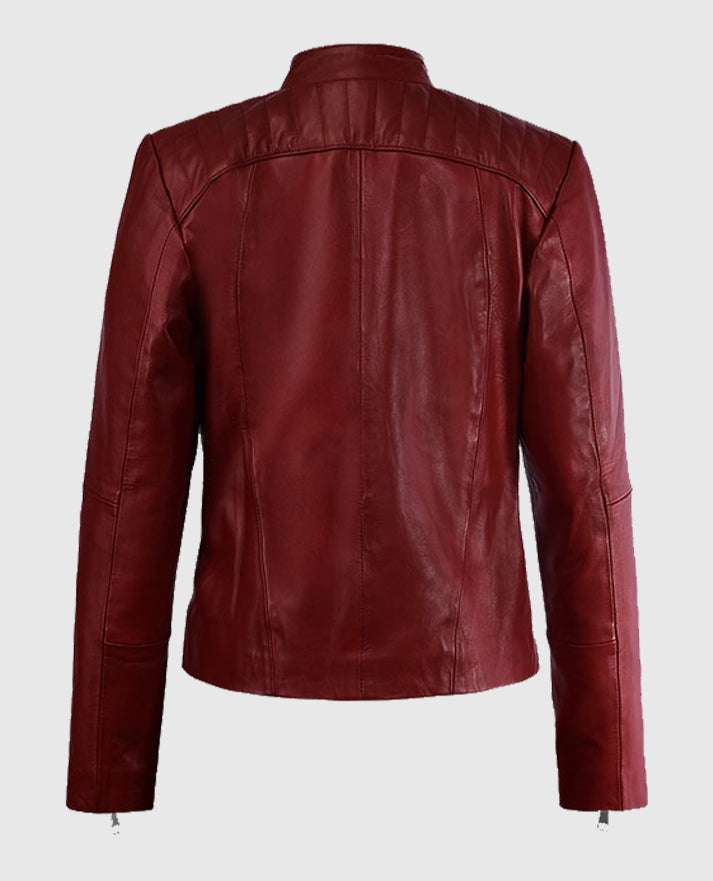 Kaya Scodelario Resident Evil Leather Red Jacket