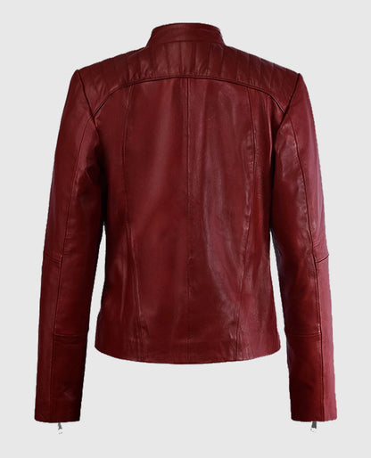 Kaya Scodelario Resident Evil Leather Red Jacket