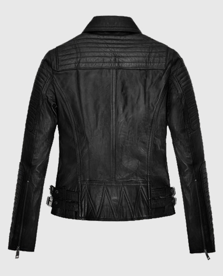 Keira Knightley Black Biker Leather Jacket