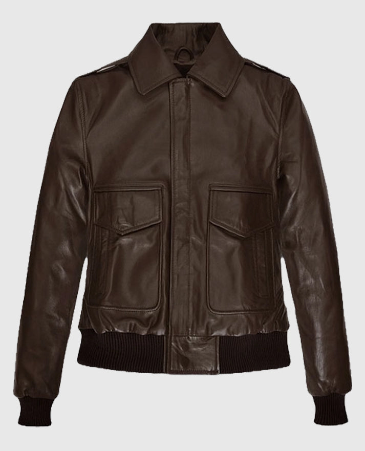Kendall Jenner Brown Leather Jacket