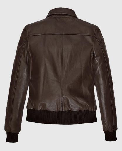 Kendall Jenner Leather Brown Jacket
